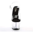 thumbnail image 2 of Pleaser Women's Sky-308 Ankle-Strap Sandal 6 Clear-black/Clear, 2 of 5