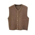 thumbnail image 2 of Sharprepublic Knit Cardigan Vest for Women Button Knitted Vest for Commuting Home Shopping Coffee, 2 of 8