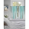 thumbnail image 4 of Tier Curtains 45 Inches Long, Turquoise Gray Window Treatment Curtain Drapes, Farmhouse Abstract Gradient Aesthetic Small Curtain Drapes for Bathroom Laundry Room, 27.5"x45", 2 Panels, 4 of 7