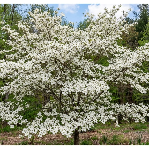White Dogwood Tree - 10-16 In Starter Plant - Partial Shade to Full Sun - USDA Zones 5-9