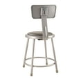 thumbnail image 5 of NPS 6400 Series 18" Modern Vinyl Padded Metal Heavy Duty Stool in Gray, 5 of 8