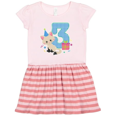 

Inktastic Im 3 Years Old with Kitten Gift Toddler Girl Dress