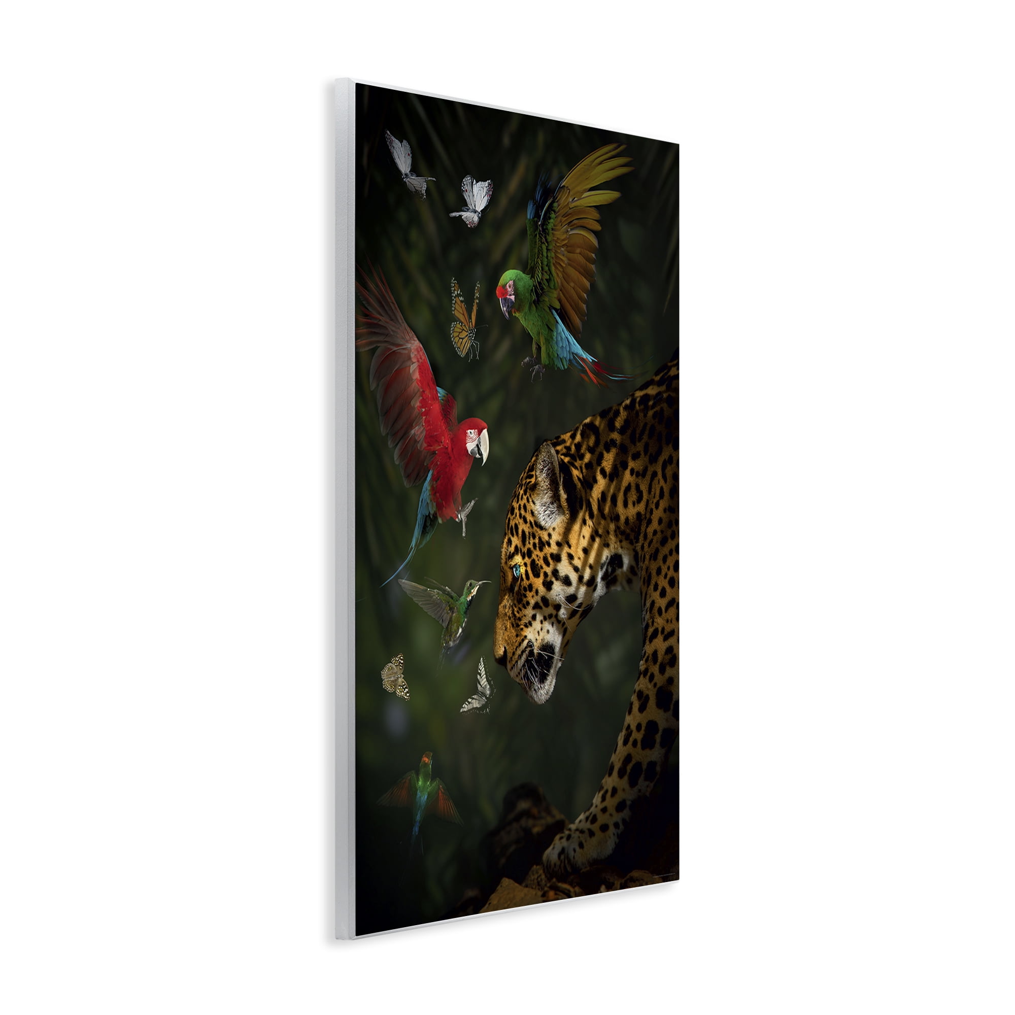 Stupell Industries Jungle Brawl Animals Animals Painting Unframed Art Print Wall Art, 13 x 19