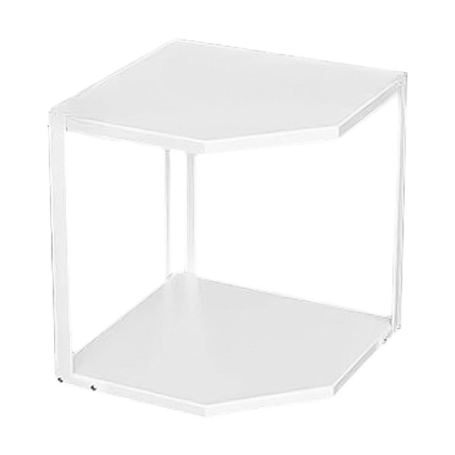 Estante de esquina para cocina, organizador de despensa, soporte para utensilios de cocina, acero al carbono, estante de almacenamiento para baño, 2 capas