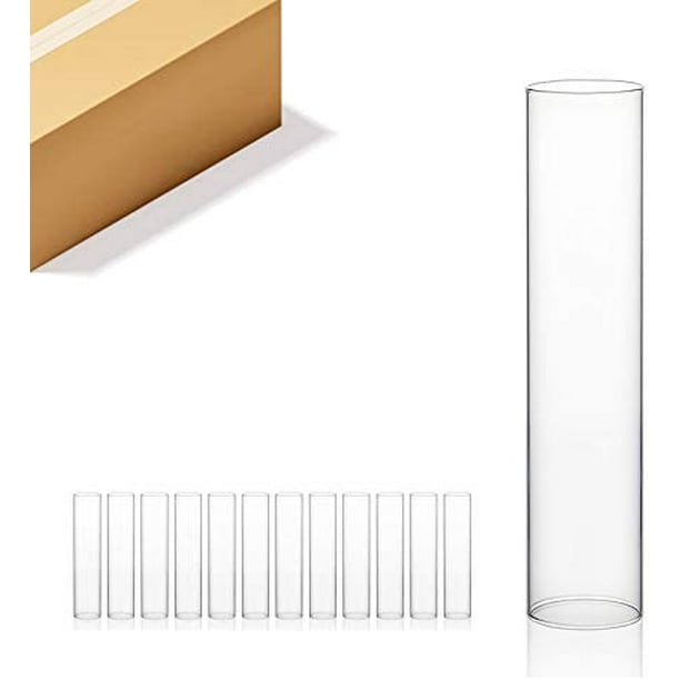 WGVI Hurricane Candle Holder Sleeve, Wide 3", Height 14", Clear Glass