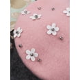 thumbnail image 5 of Douhoow Kids Girls Winter Warm Beret Hat Flower Ribbon Star Wool Beret Cap, 5 of 7