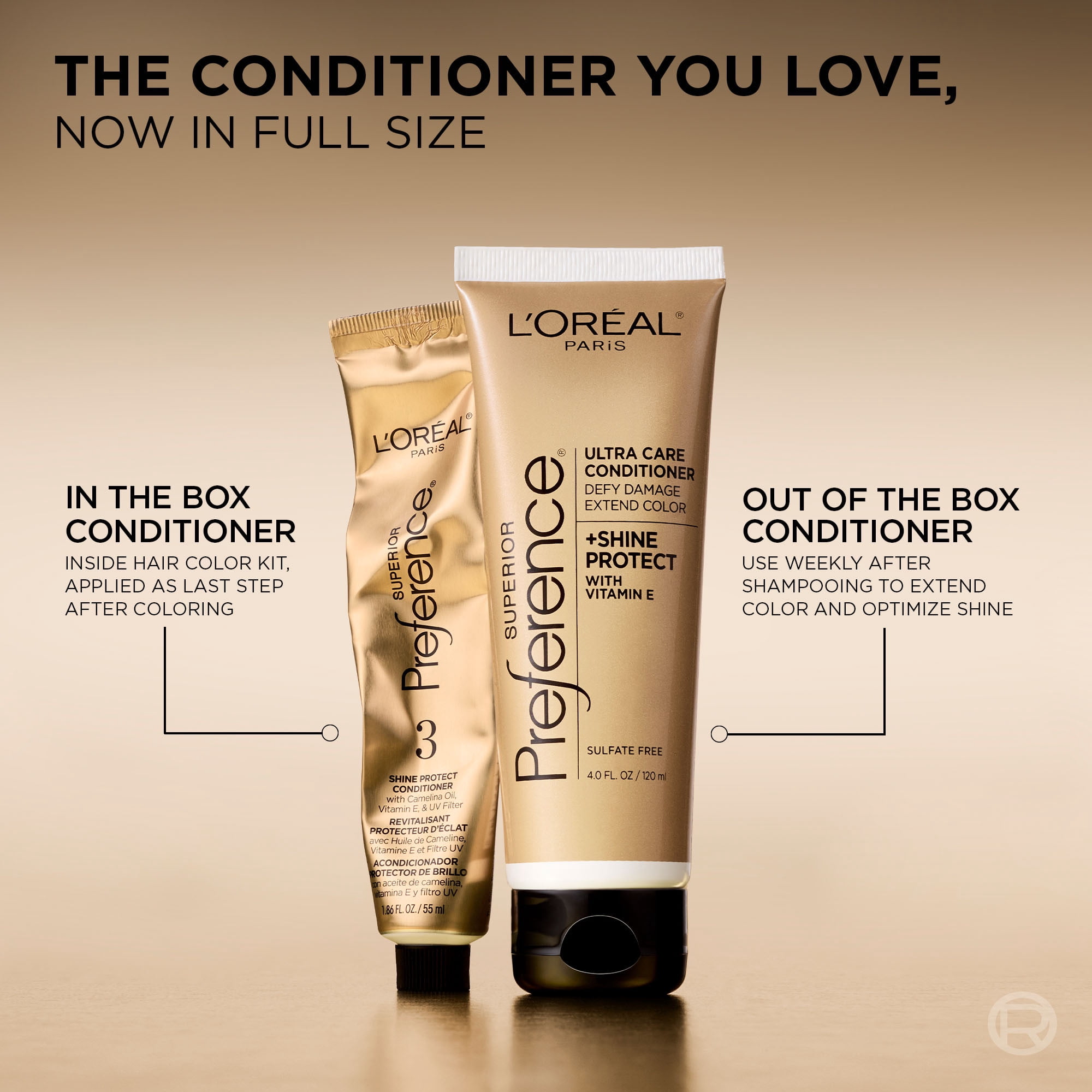 L'Oreal Paris Superior Preference - Hair Color Shine Protect Care Conditioner, 4 fl oz