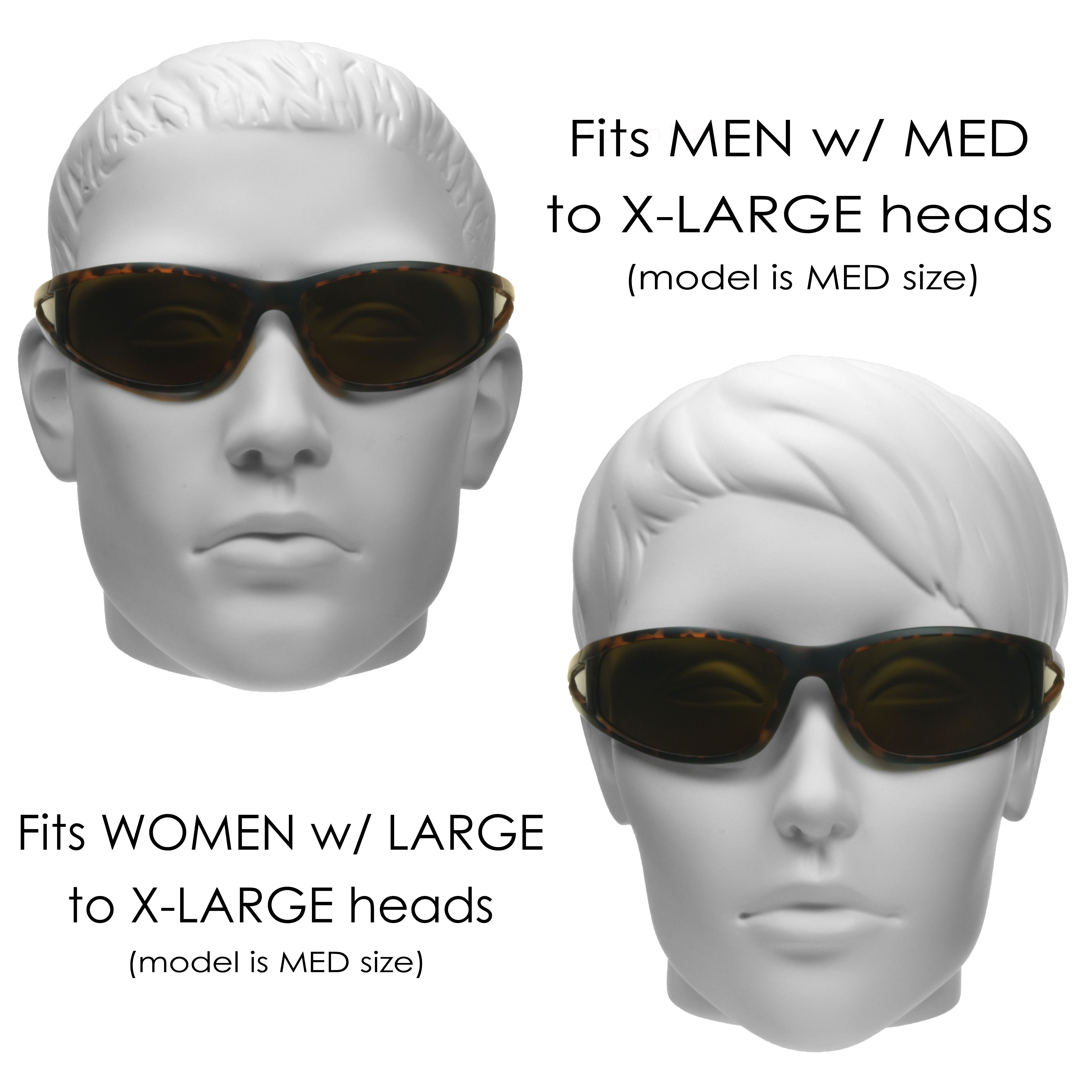 proSPORT Polarized Bifocal Sunglasses Wrap Around Side Shield for Men Women