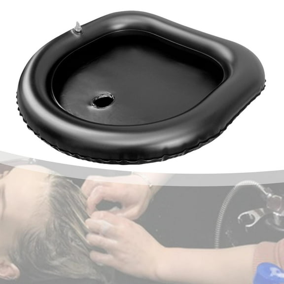 Serenable Inflatable Shampoo Basin Hair Washing Station Leakproof with Drain Hose Portable Shampoo Bowl for Limit Mobility Elderly Home