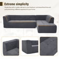 thumbnail image 6 of Williamspace 110.2"x72.8" Modular Sectional Sofa Couch Modern L Shaped Sponge Sofa Minimalist Upholstered Sofa Bed Comfy Couch for Living Room, Free Combination, Dark Grey, 6 of 7