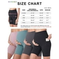 thumbnail image 3 of BadPiggies Women's Maternity Yoga Shorts Bike Shorts Over The Belly Bump Workout Running Active Athletic Short Pants with Pockets, 3 of 3