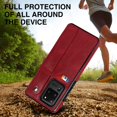 thumbnail image 5 of Design for Samsung Galaxy S20 Ultra 5G Phone Case with Screen Protector Adjustable Wrist Strap Kickstand Credit Card Slot Slim Shockproof Hybrid Rugged Protective Cover for Women 6.9 inch Red, 5 of 14