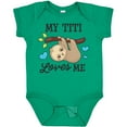 thumbnail image 3 of Inktastic My Titi Loves Me with Sloth and Hearts Boys or Girls Baby Bodysuit, 3 of 5