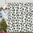 thumbnail image 4 of Winter Shower Curtain, Christmas Tree Green Pine Forest Shower Curtains Set Farmhouse Holiday Bathroom Decor, Waterproof Fabric Bath Curtain with Hooks 72x72 Inch, 4 of 6