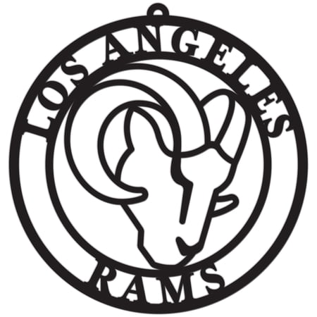 Black Los Angeles Rams 16 Team Logo Cutout