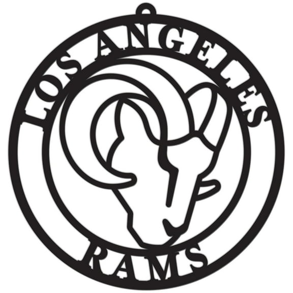 Black Los Angeles Rams 16'' Team Logo Cutout