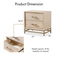 thumbnail image 3 of Furniture of America Eirlys Modern Wood 2-Drawer Nightstand with Metal Legs, Light Oak, 3 of 12