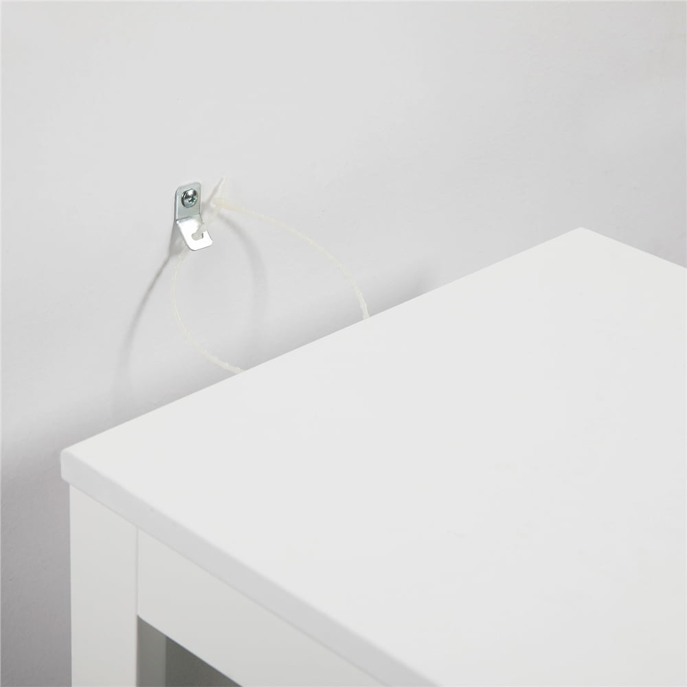 Yaheetech 3 Tiers Bathroom Cabinet Shelf Storage with Free Standing, White