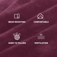 thumbnail image 3 of JIATER Armless Futon Cover Stretch Futon Slipcovers Machine Washable Furniture Protector with Elastic Bottom,Wine Red, 3 of 7