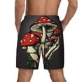 thumbnail image 4 of Fotbe Red Mushrooms Men’s Swim Trunks Quick Dry Swim Shorts Board Shorts with Mesh Lining-Small, 4 of 9