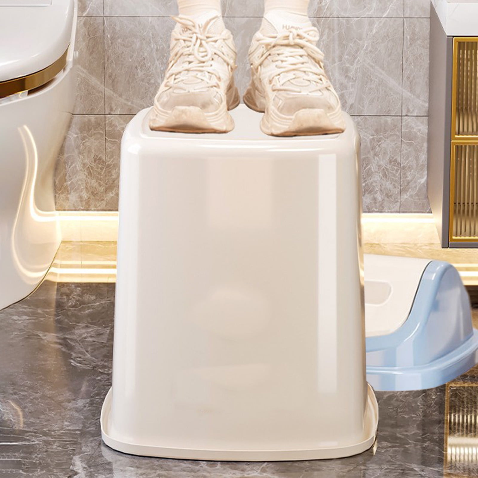 Ke1Clo Bathroom Trash Can with Lid, Small Garbage Trash Can with Press Lid, Plastic Garbage Cans for Kitchen Toilet Office Bedroom Living Room
