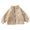 Beige, variant on Girls Fleece Lined Full-Zip Jacket Winter Plush Warm Coats Soft & Cozy Stand-Collar Coat Long Sleeve Soft Outerwear with Pockets 1-12Y