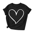 thumbnail image 4 of Hurxie Womens Summer Cap Sleeve T-Shirts Casual Loose Fit Tunic Tops Crew Neck Tee Shirts Black M, 4 of 6