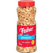 FISHER Snack Sea Salt Dry Roasted Peanuts, 14 oz