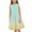 Green B, variant on WRKEKC Girls Summer Dress Sleeveless Round Neck Dress with Sequin Print Elastic Waist Flowy Hem for 3-14 Years Kids
