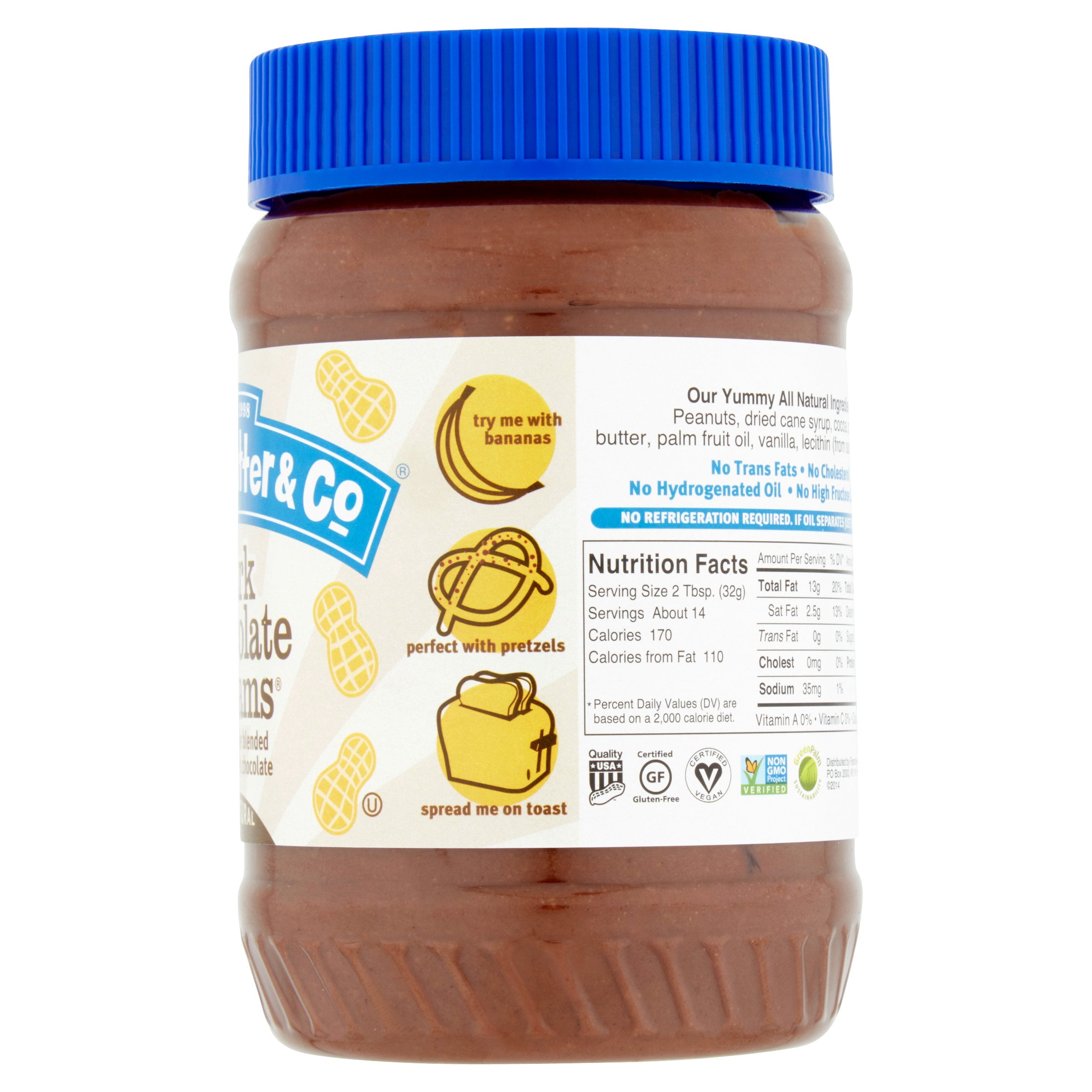 Peanut Butter & Co Dark Chocolate Dreams Peanut Butter, 16 oz, 6 pack