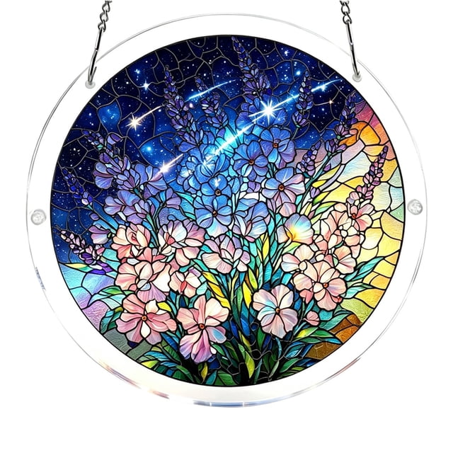 Tong Curtain Style Acrylic Puzzle Garden Design Window Hanging Home Birthday For
