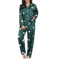 thumbnail image 2 of Leesechin Clearance Womens Sleepwear Set 2 Pieces Pajamas Sets Cotton Pyjama Pajamas Sleepwear Sets Spring Summer Homewear Green M, 2 of 7