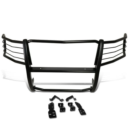 DNA Motoring GRILL-G-074-BK For 2007 to 2013 Chevy Silverado 1500 Mild Steel Front Bumper HeadLight Grille Brush Guard 08 09 10 11 12