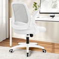 thumbnail image 2 of NEO CHAIR Office Desk Gaming Ergonomic Computer Chair with Lumbar Back Support Adjustable Height Swivel Rolling Wheels Flip-up Arms Mesh Chair for Home Vanity (Ivory), 2 of 8