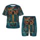 thumbnail image 1 of Fotbe Owl In Blue Pijama Estampada de 2 Piezas para Niños – Ropa de Dormir de Manga Corta Cómoda para Niños y Niñas, Camiseta y Shorts de Algodón-Large, 1 of 6