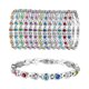 thumbnail image 1 of Women's Birthday Gifts Birthstone Bracelet Wristbands Stainless Steel Silver Zircon Gemstone Bracelets Wedding Bridal Prom Jewelry, 1 of 5