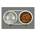 thumbnail image 1 of Edgy Pet Mat for Food and Water, Abstract Geometric and Symmetric Oval Shaped Forms Simplistic Modernized, Non-Slip Rubber Mat for Dogs and Cats, 18" X 12", by Ambesonne, 1 of 1