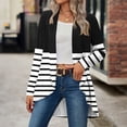 thumbnail image 2 of Women's Casual Solid Color Loose Fit Long Sleeve Cardigan Coat Sweater Jacket for Daily Wear Loungewear Travel and Business Office Outfits Fashion Essential Gift for Women, 2 of 9
