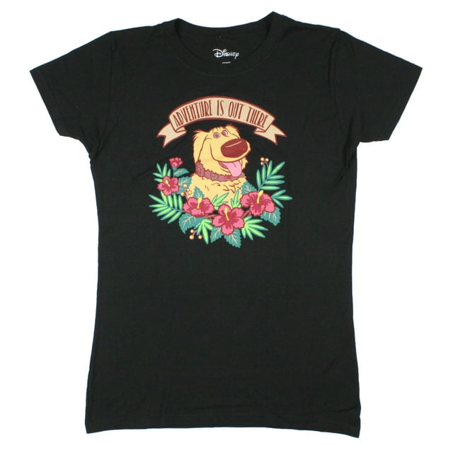T-Shirt pour Femmes Disney UP Girls Dug Adventure Is Out There Junior (L)