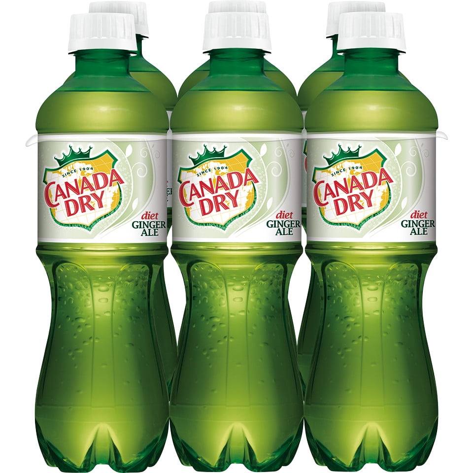 Diet Canada Dry Ginger Ale, .5 L bottles, 6 pack