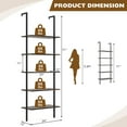 thumbnail image 3 of Gymax 5 Tier Ladder Shelf 71'' Height Wall-Mounted Bookshelf Display Storage Organizer, 3 of 9