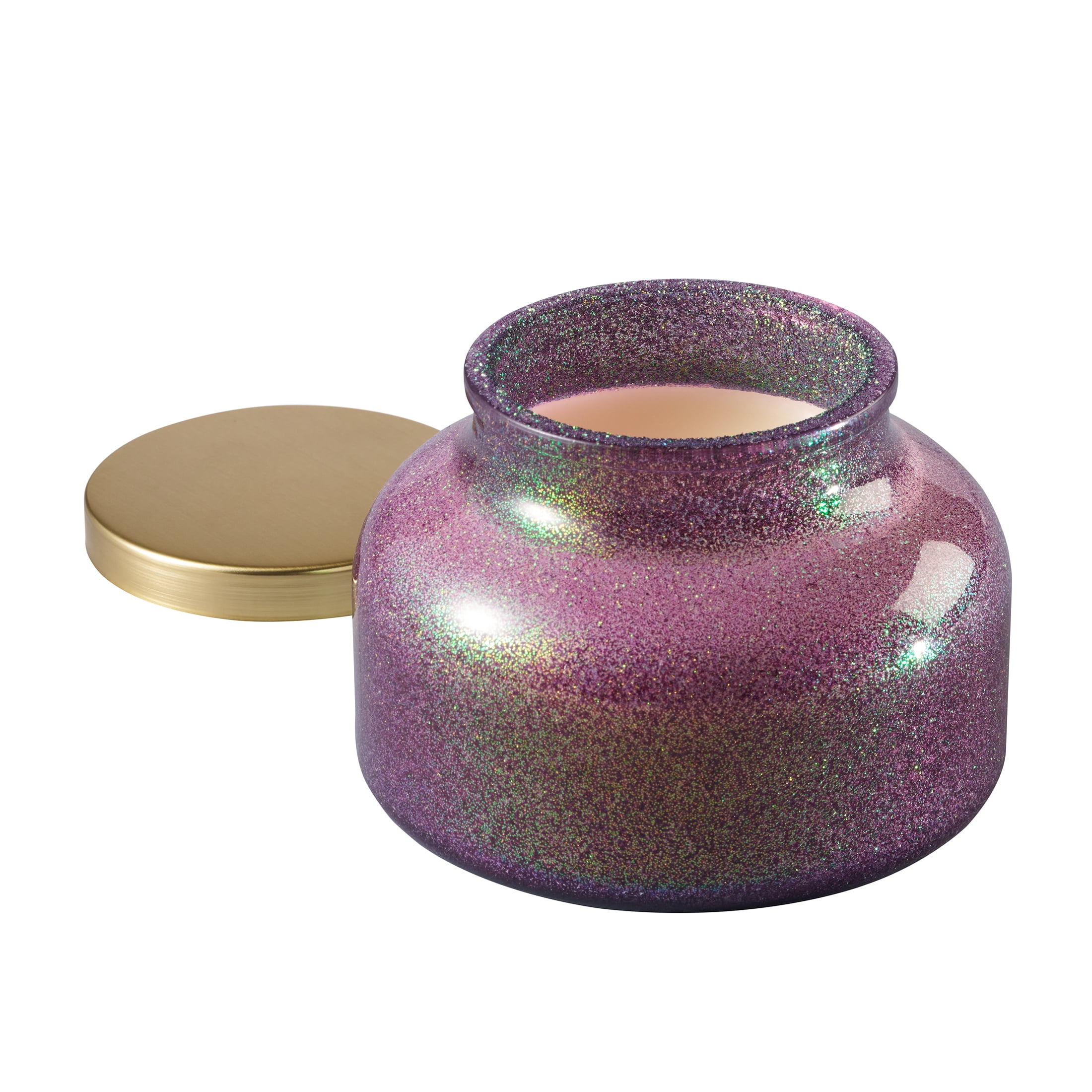 Better Homes & Gardens 1-Wick Holiday Scented Glitter Jar Candle, Spiced Apple Tobacco, 12oz.