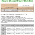thumbnail image 2 of 14Inches 10 Pair Resistente Cajón Slides Rail 100 LB Load Capacity Side Mount Ball Bearing Metálico cm de Profundidadresser Runner Archivos Gabinete, 2 of 8