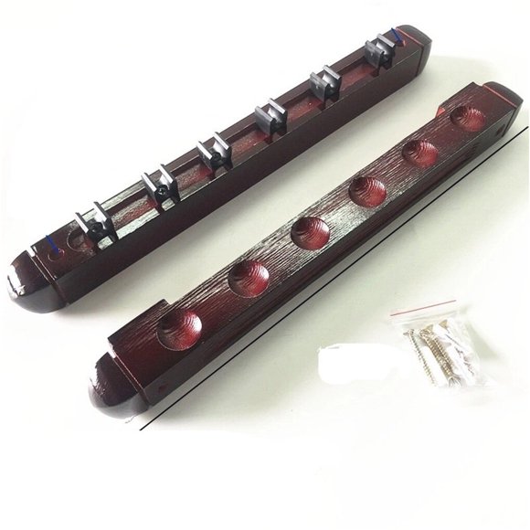 Xingzhi Billiard Cue Holder Accessory Universal Fishing Rods Snooker Pool Cues Rack Storage Display Holders Accessories Fixed Organizer Wine red