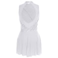 thumbnail image 5 of SiiRoh Women Lyrical Dance Dress Rhinestone Figure Skating Dresses Sleeveless Ballet Dancewear White XXL, 5 of 6