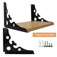 thumbnail image 4 of TIERPOP 1Pair Metal Floating Shelf Bracket Wall Mounted Metal Shelving Supports Brackets Triangular Corner Bracket with Screws, 4 of 11
