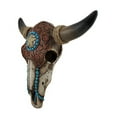 thumbnail image 2 of DLC 12699 Bull Skull with Tooled Leather Home Decor - 12 x 3.5 x 13 in., 2 of 3