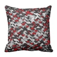 thumbnail image 1 of BSDHOME Stripes Shapes Black and Red Geometric Cute Aztec Pillowcase Cover 20x20 inch, 1 of 1