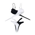 thumbnail image 1 of Traje de baño triangular de dos piezas para mujer, conjunto de bikini para viajes y vocaciones. S, 1 of 9