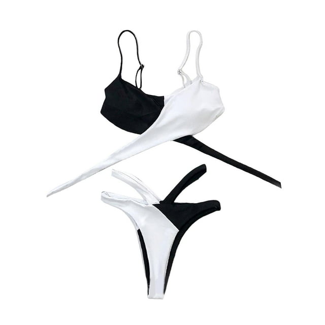 Traje de baño triangular de dos piezas para mujer, conjunto de bikini para viajes y vocaciones. S